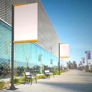 galvanised steel signboard