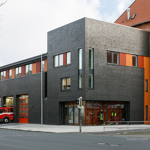 solid brick / insulating / for facade / black