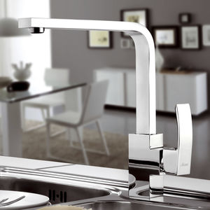 chromed metal mixer tap / kitchen / 1-hole / swivel spout