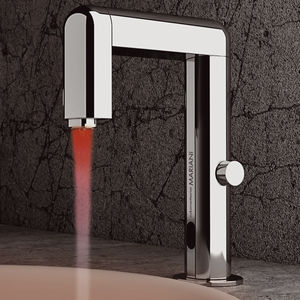 washbasin mixer tap / chromed metal / electronic / bathroom