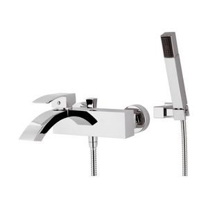 shower mixer tap / for bathtubs / chromed metal / bathroom