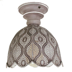 traditional ceiling light / steel / fluorescent / home