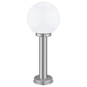 garden bollard light / contemporary / stainless steel / glass
