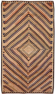 traditional rug / geometric / wool / rectangular