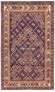 traditional rug / geometric / wool / rectangular