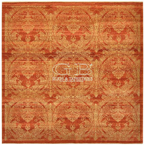 contemporary rug / patterned / wool / cotton