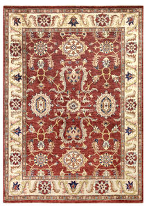 contemporary rug / floral pattern / wool / cotton