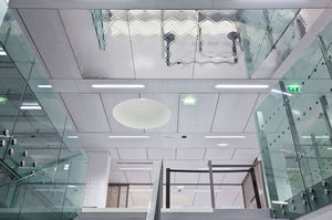 ceiling acoustic panel / aluminum / metal look / commercial