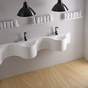 wall-mounted washbasin / Solid Surface / contemporary