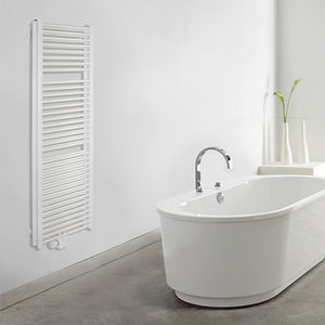 hot water towel radiator / electric / steel / traditional