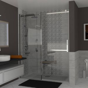 tempered glass shower cubicle