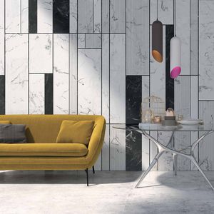 contemporary wallpaper / vinyl / geometric pattern / marble look