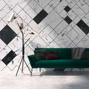 contemporary wallpaper / vinyl / geometric pattern / marble look