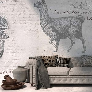 contemporary wallpaper / metal / nature pattern / animal motif
