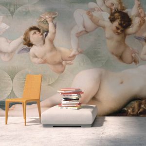 contemporary wallpaper / vinyl / multi-color / baroque