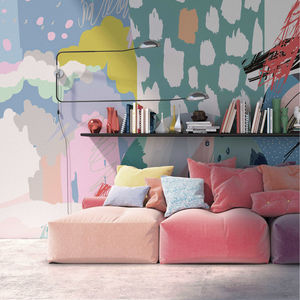 contemporary wallpaper / vinyl / geometric pattern / abstract motif