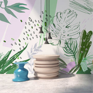 contemporary wallpaper / vinyl / floral / nature pattern