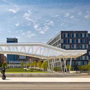 Metal profile roof system - LITTLE CAESARS ARENA, USA - Vector Foiltec -  Texlon® ETFE / commercial