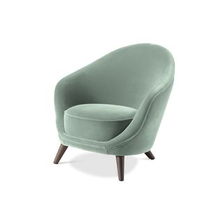 contemporary armchair / fabric / beech / black