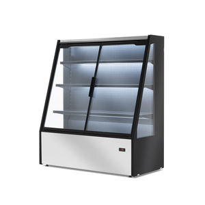upright refrigerated display case / illuminated / for shops