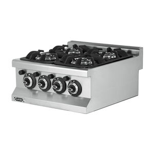 gas cooktop / cast iron / stainless steel / 4 burners