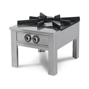 gas cooktop / cast iron / stainless steel / 1 burner