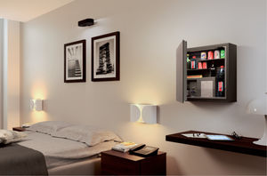 glass-front minibar