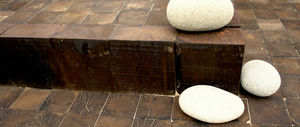 wooden paver / pedestrian / made from recycled materials