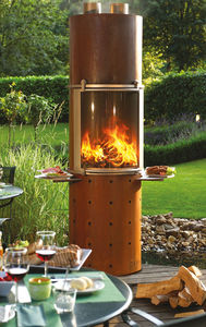 wood-burning barbecue