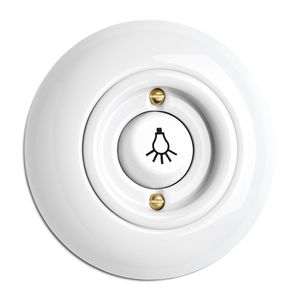 light switch / rocker / recessed / porcelain