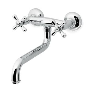 wall-mounted double-handle mixer tap