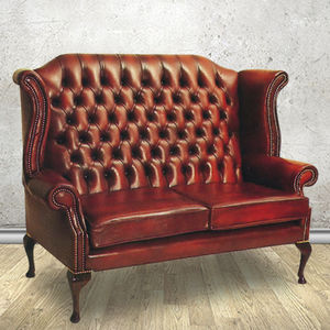 Chesterfield sofa / leather / 2-person / 3-seater