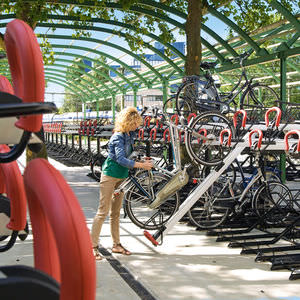 wall-mounted bike rack