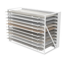 wooden tile display rack