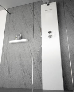 white shower column