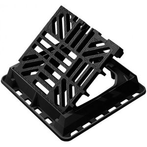 metal manhole cover / square / with ventilation grill