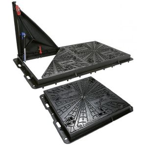 cast iron manhole cover / rectangular