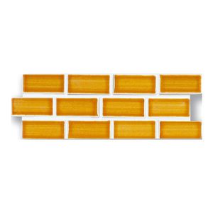 indoor mosaic tile / wall / ceramic / rectangular
