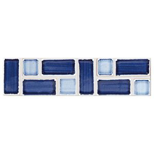 indoor mosaic tile / wall / ceramic / rectangular