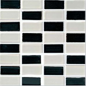 indoor mosaic tiles / wall / ceramic / square