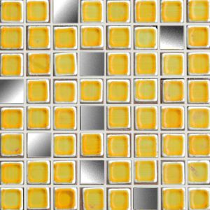 indoor mosaic tile / wall / ceramic / square