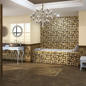 indoor mosaic tile / wall / marble / 30x30 cm
