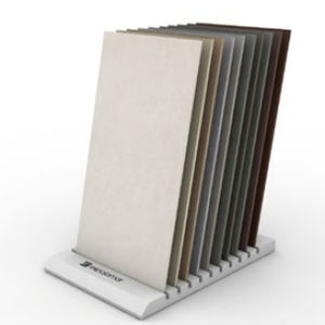 wooden tile display rack