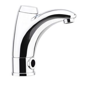 washbasin mixer tap / chromed metal / electronic / bathroom