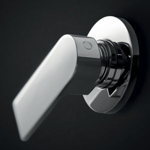 shower mixer tap / chrome-plated brass / ABS / bathroom