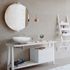 countertop washbasin / round / Corian® / contemporary