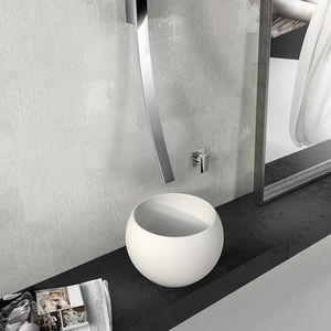 countertop washbasin / round / Solid Surface / contemporary