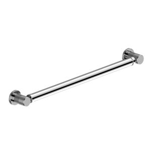 chromed metal grab bar