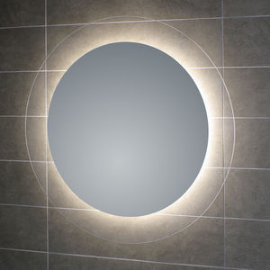 wall-mounted bathroom mirror / LED-illuminated / contemporary / round