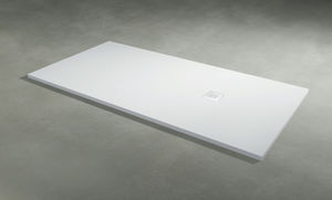 rectangular shower base / floor level / composite / extra-flat